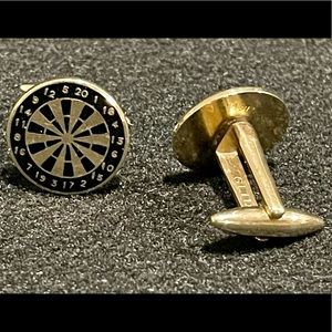 Stratton Gold Tone Dartboard Cuff Links